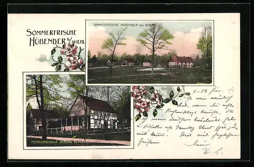 AK Hübender b. Wiehl, Pensionshaus Geschw. Scholer