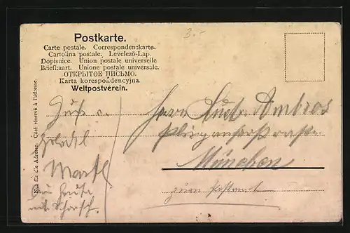 AK Strassberg, Gasthaus J. Zerrle, Kirche, Strassenpartie