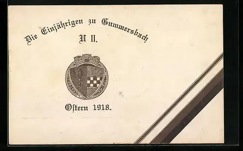 AK Gummersbach, Die Einjährigen, Ostern 1918, Absolvia