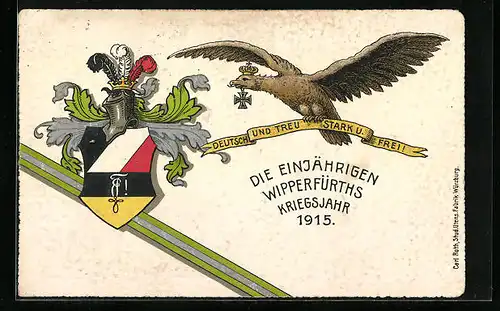 AK Wipperfürth, Absolvia der Einjährigen im Kriegsjahr 1915, Wappen