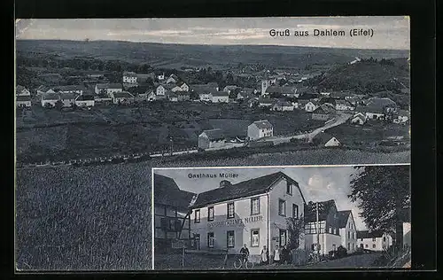 AK Dahlem /Eifel, Gasthaus Müller, Ortsansicht