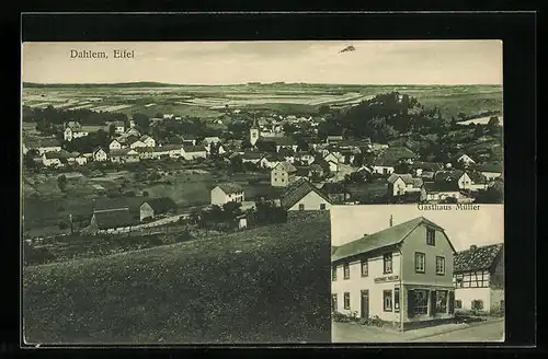 AK Dahlem /Eifel, Gasthaus Müller, Ortsansicht