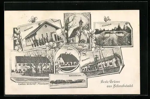 AK Schwabstadel, Laboratorium, Cantine-Wirtschaft Mössbauer