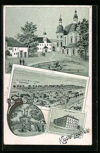 Künstler-AK Kloster Lechfeld, Neue Kaserne, Kloster