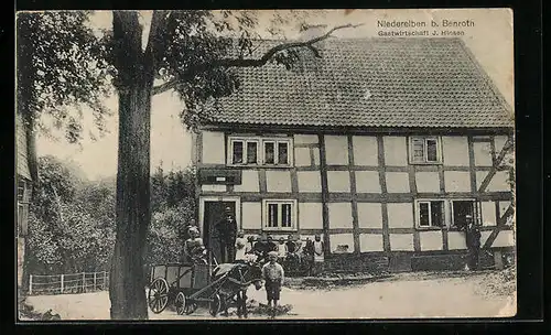AK Niederelben b. Benroth, Ansicht vom Gasthaus J. Hinsen