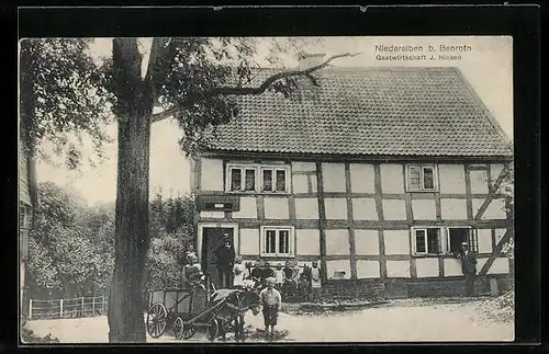 AK Niederelben b. Benroth, Ansicht vom Gasthaus J. Hinsen