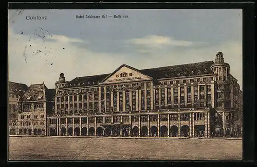 AK Coblenz, Hotel Coblenzer Hof-Belle vue