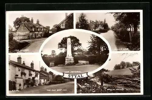 AK Styl, War Memorial, the Village, the Old Ship Inn Boll in Valley, Hollin Lane