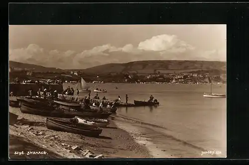 AK Swanage, Totalansicht aus der Vogelschau