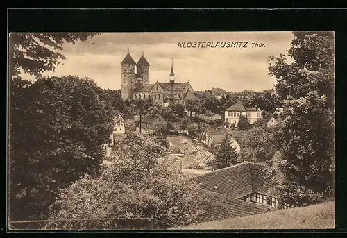 AK Klosterlausnitz /Thür., Ortsansicht aus der Vogelschau