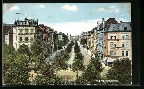 AK Köln-Neustadt, Hohenstaufenring aus der Vogelschau