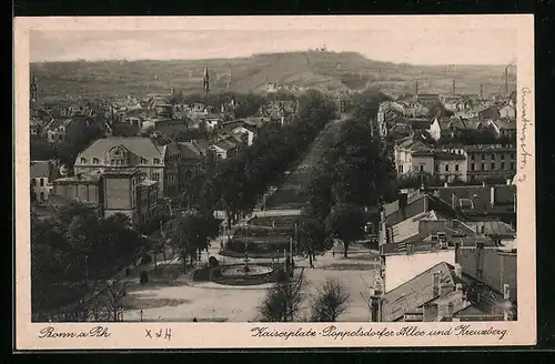 AK Bonn am Rhein, Kaiserplatz-Poppelsdorfer Allee und Kreuzberg