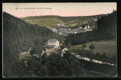 AK Bad Gottleuba, Blick von Hartmannsbach