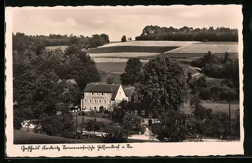 AK Hellendorf i. Sa., Blick zum Gasthaus Keckritz