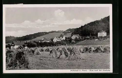 AK Mühlbach i. Müglitztal, Blick nach der Siedlung