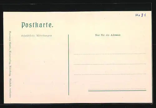 AK Nürnberg, Katharinenkirche, Schule der Meistersinger mit Porträt von Hans Sachs