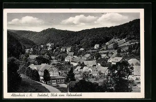 AK Altenbrak im Bodetal (Harz), Blick vom Rolandseck