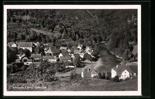 AK Altenbrak i. Harz, Blick auf das Unterdorf