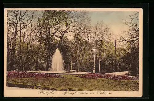 AK Bitterfeld, Springbrunnen m. Anlagen