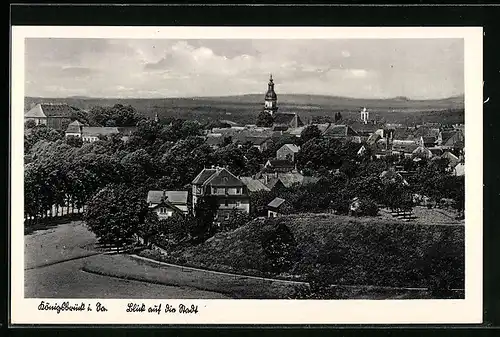 AK Königsbrück in Sa., Blick auf die Stadt