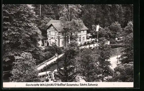 AK Bad Schandau /Sächs. Schweiz, Gaststätte Waldhäus`l