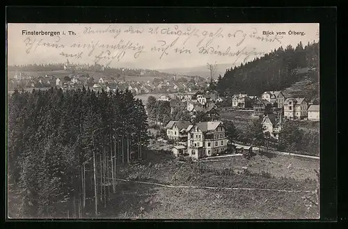 AK Finsterbergen i. Th., Blick vom Ölberg