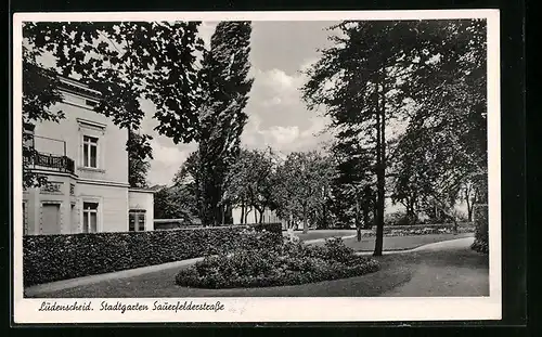 AK Lüdenscheid, Stadtgarten Sauerfelderstrasse