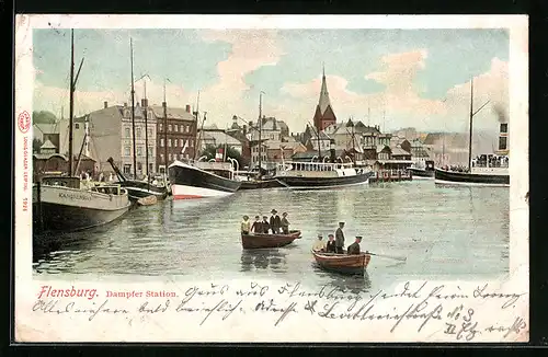 AK Flensburg, Dampfer-Station