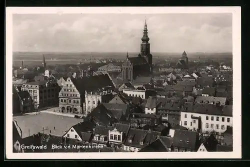 AK Greifswald, Blick von der Marienkirche