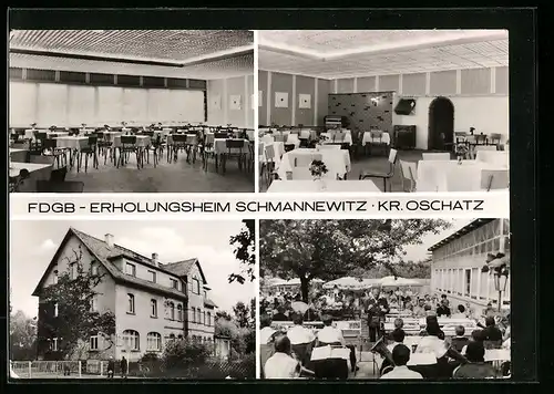AK Schmannewitz, Vier Ansichten vom FDGB-Erholungsheim