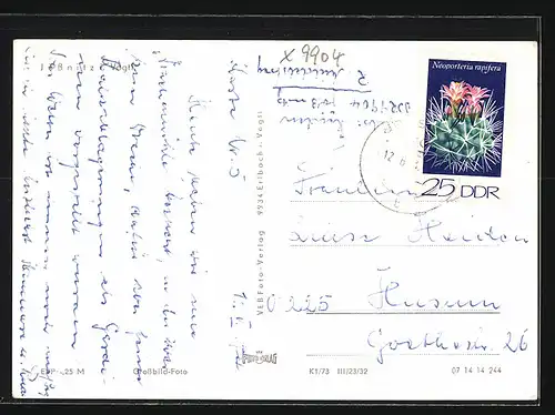 AK Jössnitz i. Vogtl., Totalansicht aus der Vogelschau