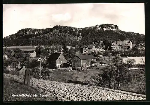 AK Kleingiesshübel /Sächs. Schweiz, Gesamtansicht aus der Vogelschau