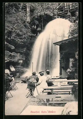 AK Rathen i. Sächs. Schweiz, Restaurant am Amselfall