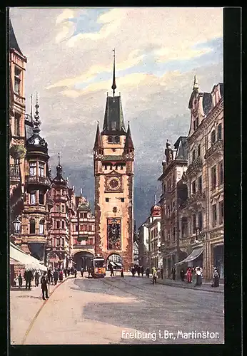 Künstler-AK Freiburg i. Br., Martinstor