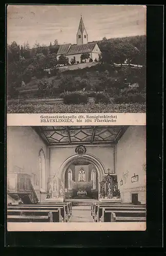 AK Bräunlingen, Gottesackerkapelle (St. Remigiuskirche)-bis 1694 Pfarrkirche