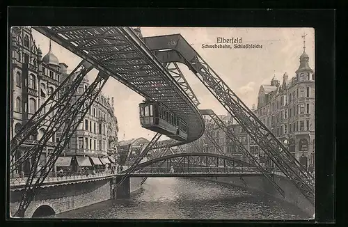 AK Elberfeld, Schwebebahn, Schlossbleiche