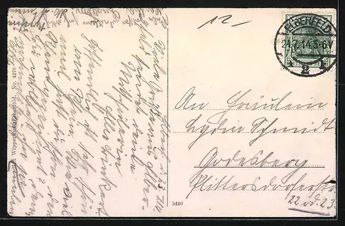 AK Elberfeld, Schwebebahn an der Isländerbrücke