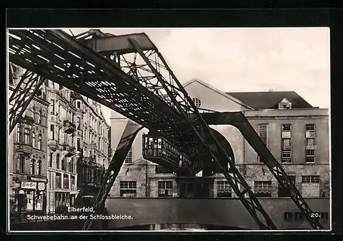 AK Elberfeld, Schwebebahn an der Schlossbleiche