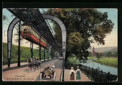 AK Elberfeld, Schwebebahn bei Sonnborn