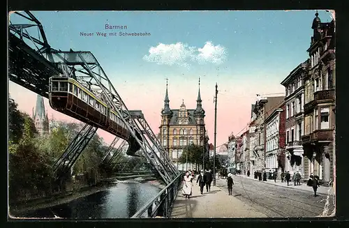 AK Barmen, Neuer Weg mit Schwebebahn