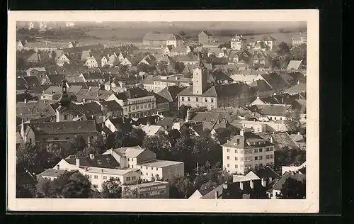 AK Susice na Sumave, Ortsansicht aus der Vogelschau