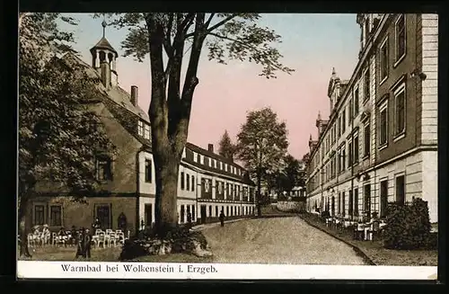 AK Warmbad bei Wolkenstein i. Erzgeb., Strassenpartie