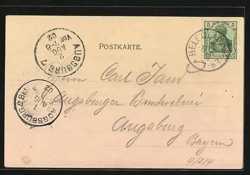 AK Helgoland, Totalansicht aus der Vogelschau