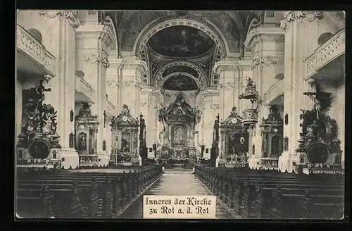 AK Rot a. d. Rot, Inneres der Kirche