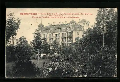AK Bad Dürrheim, Kurhaus, Hotel mit moderner Heil- und Badeanstalt