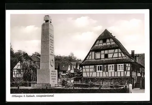 AK Söllingen bei Durlach, Kriegerdenkmal