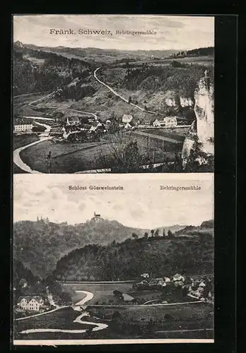 AK Behringersmühle /Fränk. Schweiz, Ortsansicht und Schloss Gössweinstein