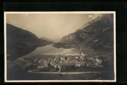AK Molveno, Villaggio-, Gesamtansicht aus der Vogelschau
