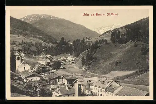 AK Gries am Brenner, Totalansicht aus der Vogelschau