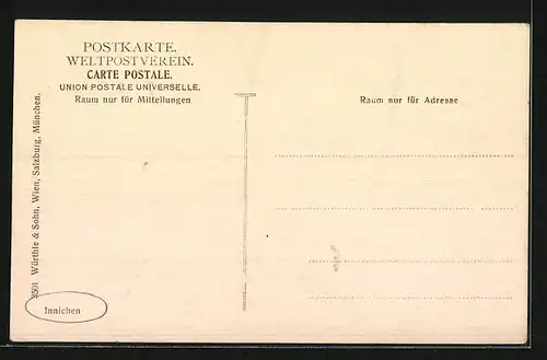 AK Innichen, Gesamtansicht aus der Vogelschau